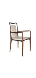 HWL-LA-001 Walnut High-Back Lounge Armchair